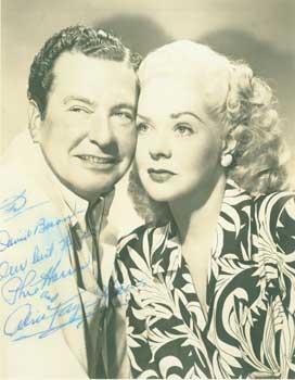 Signed and inscribed Photograph from Phil Harris & Alice Faye.