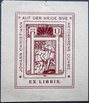 Ex Libris: Johann Christian Auf der Heide Sive Heydahrens Duhme.