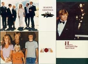 Three Color Postcards of Robert Redford & family, celebrating the holidays.