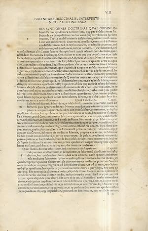 Nicolai Leoniceni Vicentini In libros Galeni e Graeca in Latinam linguam a se translatos praefati...