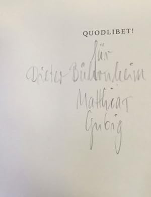 Stehsatz. Was ich noch nicht ablegen will. QUODLIBET! Buchreihe von Clausen & Bosse für die Freun...