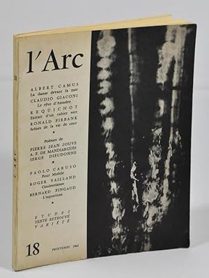 Image du vendeur pour Revue L'Arc, n18. mis en vente par Librairie L'Autre sommeil