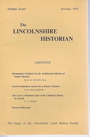 The Lincolnshire Historian Number Eight Autumn 1951