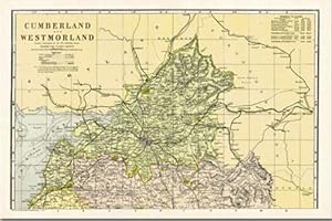 Cumberland & Westmoreland - North (1900): Cassini Historical Map, Rolled (BCO-CUW)