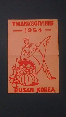 Korean War Thanksgiving Menu