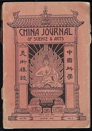 Seller image for CHINA JOURNAL OF SCIENCE & ARTS Vol 3 for sale by M. & A. Simper Bookbinders & Booksellers