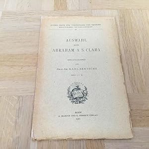 Bild des Verkufers fr Auswahl aus Abraham a S. Clara. zum Verkauf von nebenmond