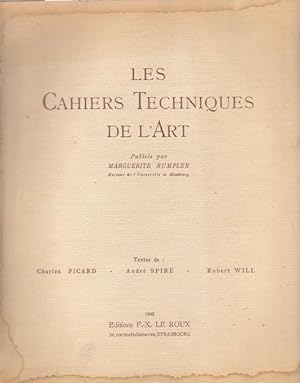 Seller image for Les cahiers techniques de l'art vol. I fascicule III for sale by PRISCA