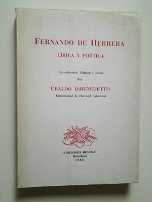 Image du vendeur pour Fernando de Herrera. Lrica y potica mis en vente par MAUTALOS LIBRERA