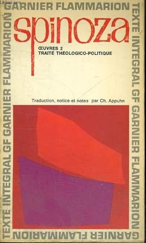 Bild des Verkufers fr OEUVRE 2 - TRAITE THEOLOGICO-POLITIQUE zum Verkauf von Le-Livre