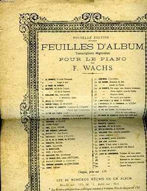 Seller image for FEUILLES D'ALBUM POUR LE PIANO. LA MARSEILLAISE HYMNE PATRIOTIQUE N 24 for sale by Le-Livre