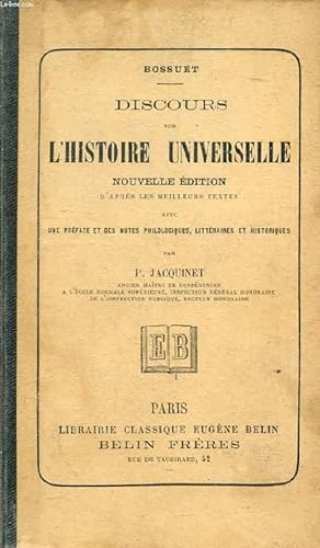 Seller image for DISCOURS SUR L'HISTOIRE UNIVERSELLE for sale by Le-Livre