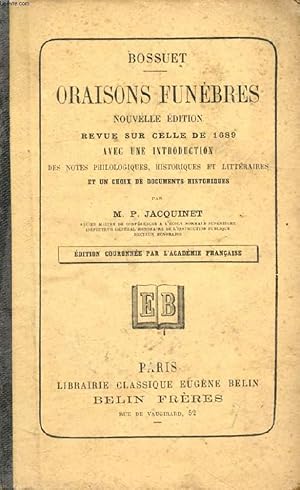 Seller image for ORAISONS FUNEBRES for sale by Le-Livre