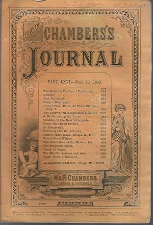 Imagen del vendedor de Chamber's Journal of Popular Literature, Science, and Arts: Fourth Series, Part LXVI, 4 Issues Together, June, 1869r) a la venta por Dorley House Books, Inc.