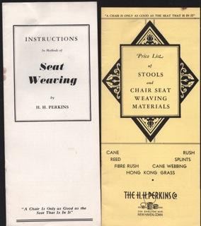 Instructions in Methods of Seat Weaving and Price List of Stools and Chair Seat Weaving Materials.