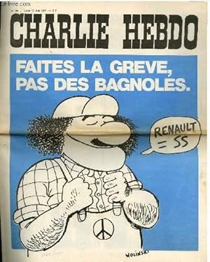 Image du vendeur pour CHARLIE HEBDO N26 - FAITES LA GREVE, PAS DES BAGNOLES ! "RENAULT = SS" mis en vente par Le-Livre