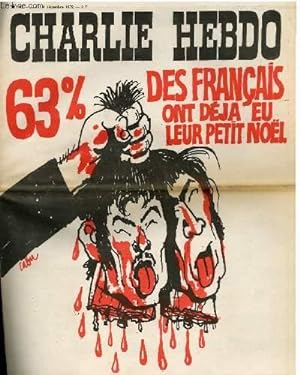 Image du vendeur pour CHARLIE HEBDO N107 - 63% DES FRANCAIS ONT DEJA EU LEUR PETIT NOEL mis en vente par Le-Livre
