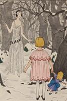 Seller image for Conte de fes. Robe du soir et robe d'enfant, de Jeanne Lanvin (pl.78, La Gazette du Bon ton, 1921 n10) for sale by Librairie Le Feu Follet