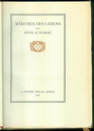 Bild des Verkufers fr Mrchen des Lebens. zum Verkauf von Antiquariat Bibliomania