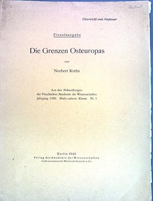 Imagen del vendedor de Die Grenzen Osteuropas; a la venta por books4less (Versandantiquariat Petra Gros GmbH & Co. KG)