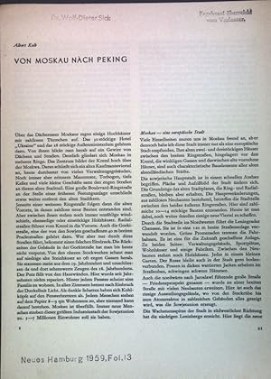 Imagen del vendedor de Von Moskau nach Peking; a la venta por books4less (Versandantiquariat Petra Gros GmbH & Co. KG)