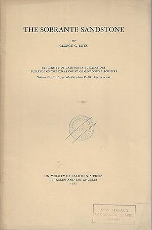 The Sobrante Sandstone: University of California Publications, Bulletin of the Department of Geol...