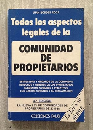 Imagen del vendedor de COMUNIDAD DE PROPIETARIOS a la venta por Librera Sagasta