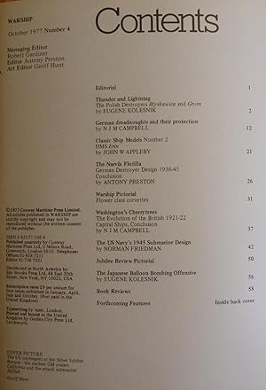 Warship - 5 Issues Nos 4 (October 1977); 8 (October 1978); 21 (1982); 23 (July 1983) ; 24 (Octobe...