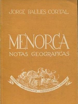 MENORCA NOTAS GEOGRAFICAS.