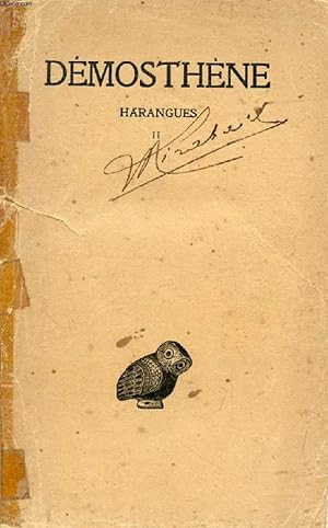 Seller image for HARANGUES, TOME 2 (Sur la Paix, Seconde Philippique, Sur l'Halonnse, Sur les Affaires de la Chersonse, Troisime Philippique, Quatrime Philippique, Lettre de Philippe, Rponse  Philippe, Sur le Trait avec Alexandre) for sale by Le-Livre