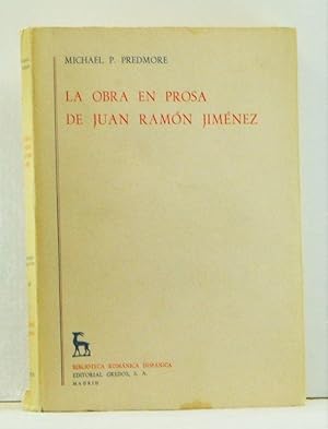 Bild des Verkufers fr La Obra en Prosa de Juan Ramn Jimnez (Spanish language edition) zum Verkauf von Cat's Cradle Books