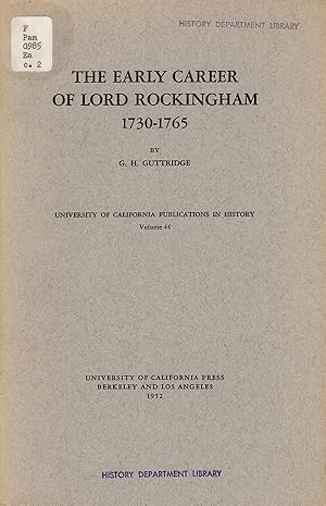 Image du vendeur pour The Early Career of Lord Rockingham 1730-1765 mis en vente par Diatrope Books