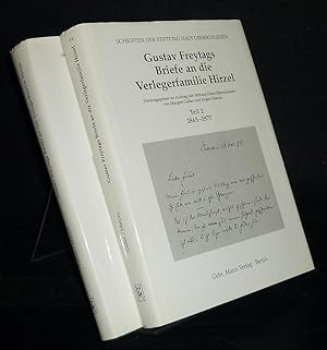 Imagen del vendedor de Gustav Freytags Briefe an die Verlegerfamilie Hirzel. [2 Bnde. Herausgegeben von Margret Galler und Jrgen Matoni]. - Teil 1: 1853-1864. - Teil 2: 1865-1877. (= Schriften der Stiftung Haus Oberschlesien. Literaturwissenschaftliche Reihe, Band 4/1 und 4/2). a la venta por Antiquariat Kretzer