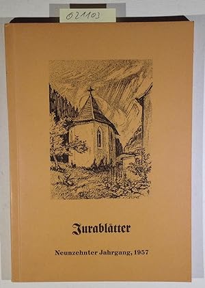 Imagen del vendedor de Jurabltter - Monatsschrift fr Heimat- und Volkskunde 19. Jahrgang 1957 a la venta por Antiquariat Trger