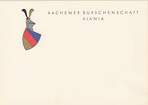 Postkarte Aachener Burschenschaft Alania