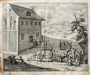 Bild des Verkufers fr Ein Invaliden-Hau" originaler Kupferstich/copper engraving ca.28x35cm (Darstellung/image size) auf Btten-Papier/laid paper (31x36cm) Tafel Nummer "Qq" zum Verkauf von Kunsthandel & Antiquariat Magister Ru