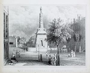 Bild des Verkufers fr Das Sieges-Denkmal in Baltimore" originale Lithographie ca.17x23cm (Darstellung/image size) auf Papier (20x25cm) unterhalb der Darstellung typographisch betitelt; Oehme & Mller Braunschweig 1838 zum Verkauf von Kunsthandel & Antiquariat Magister Ru