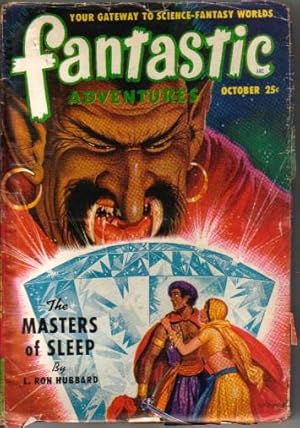 Bild des Verkufers fr Fantastic Adventures Vol.12 No.10 October 1950 (The Masters of Sleep; Give the Devil His Due; The Handyman; "Lest Ye Be Judged."; Valiant Is the Word) zum Verkauf von N & A Smiles