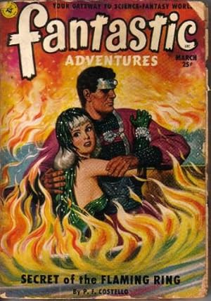 Imagen del vendedor de Fantastic Adventures Vol.13 No.3 March 1951 (Secret of the Flaming Ring; Death Has Green Eyes; Let's Do It Again!; Pink Wind; Social Obligation; The Master Ego) a la venta por N & A Smiles