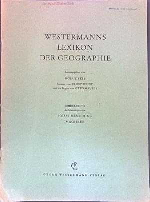 Imagen del vendedor de Maghreb; Sonderdruck aus: Westermanns Lexikon der Geographie; a la venta por books4less (Versandantiquariat Petra Gros GmbH & Co. KG)