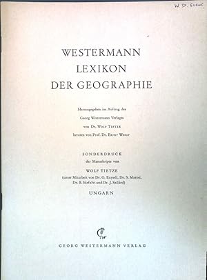 Image du vendeur pour Ungarn; Sonderdruck aus: Westermanns Lexikon der Geographie; mis en vente par books4less (Versandantiquariat Petra Gros GmbH & Co. KG)