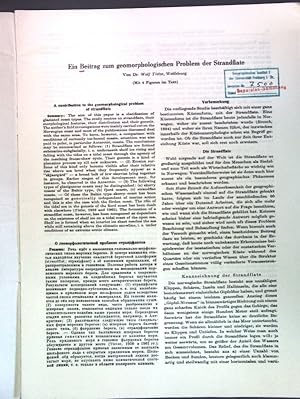 Seller image for Ein Beitrag zum geomorphologischen Problem der Strandflate; for sale by books4less (Versandantiquariat Petra Gros GmbH & Co. KG)