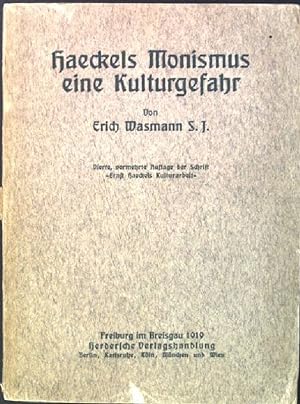 Imagen del vendedor de Haeckels Monismus eine Kulturgefahr a la venta por books4less (Versandantiquariat Petra Gros GmbH & Co. KG)