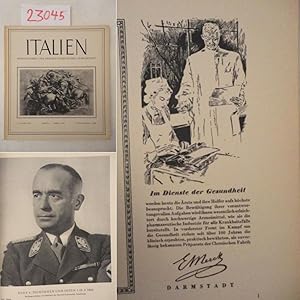 Imagen del vendedor de Italien. Monatsschrift der Deutsch-Italienischen Gesellschaft 2.Jahrgang, Heft 2 April 1943 Dieses Buch wird von uns nur zur staatsbrgerlichen Aufklrung und zur Abwehr verfassungswidriger Bestrebungen angeboten (86 StGB) a la venta por Galerie fr gegenstndliche Kunst