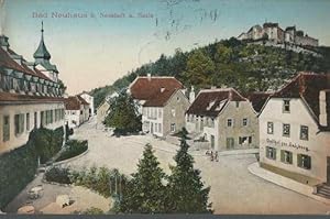 Ansichtskarte Bad Neuhaus b. Neustadt a. Saale (Ortsstraße und Gasthaus zur Salzburg)