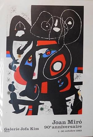 Seller image for Joan Miro. 90e anniversaire 1 - 30 octobre 1983. Galerie Jofa Kim, Paris. Ausstellungsplakat. Plakat zur Ausstellung. for sale by Antiquariat Martin Barbian & Grund GbR