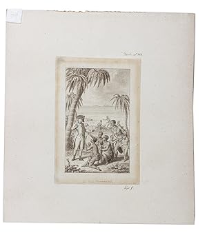 Seller image for Die Kste Coromandel.[Zrich, 1803]. Pen drawing (10.3 x 6.3 cm) in grey ink with washes on paper (12.5 x 8.5 cm), signed by the artist in the lower right corner of the illustration and with the title in pencil in the lower margin. The whole mounted on a larger paper leaf (with notes: "dessin no 522" and "Lips f." in ink), with a passepartout and in a gilt wooden frame. for sale by ASHER Rare Books