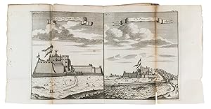 Bild des Verkufers fr Voyage de Guine, contenant une description nouvelle & trs-exacte de cette cte o l'on trouve & o l'on trafique l'or, les dents d'elephant, & les esclaves: .Utrecht, Antoine Schouten, 1705. Large 12mo (17 x 10 cm). With an engraved author's portrait, an engraved frontispiece and 27 folding engraved plates. Contemporary marbled boards. zum Verkauf von ASHER Rare Books