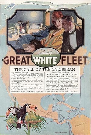 Original 1916 Great White Fleet and Community Plate Full Page Color Advertisements