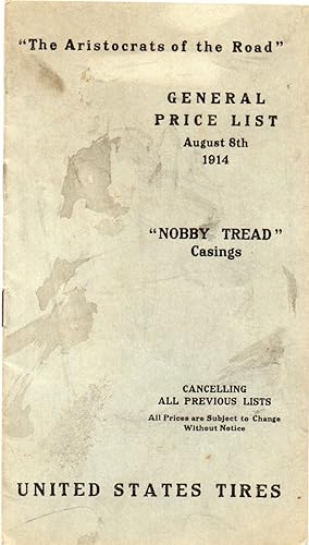 Nobby Tread Casings General Price List August 8, 1914